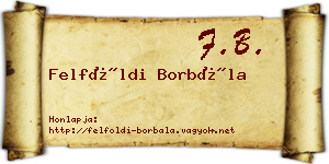 Felföldi Borbála névjegykártya